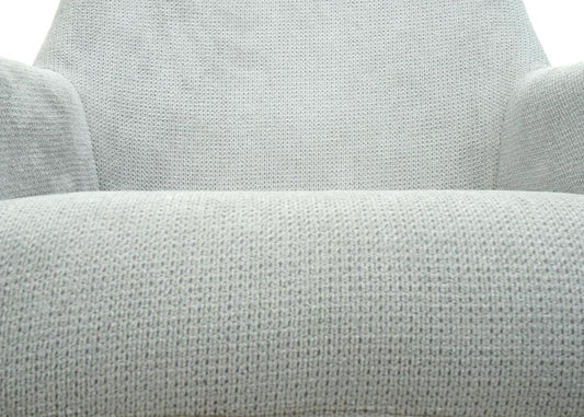 Cosmo Casa - Set van 6 Eetkamerstoelen - Combinatie - Textiel & Kunstleer - Lichtgrijs & Donkergrijs