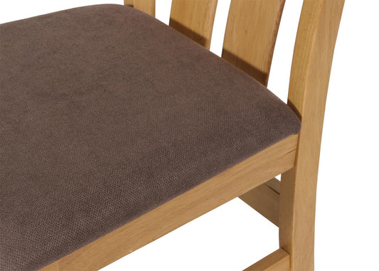 Cosmo Casa - Set van 6 Eetkamerstoelen - Keukenstoel - Fauteuil - Stoftextiel - Massief Hout - Licht Frame - Taupe