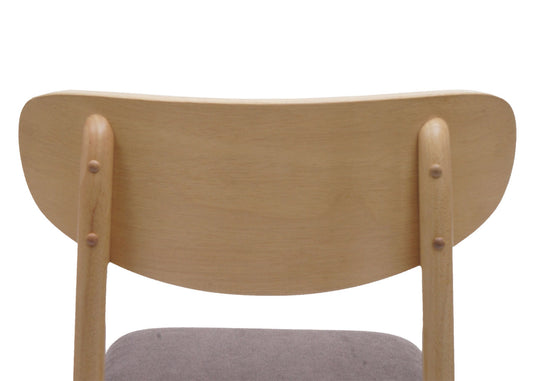 Cosmo Casa - Set van 6 Eetkamerstoelen - Keukenstoel - Gestoffeerd - Massief Hout - Licht Frame - Taupe