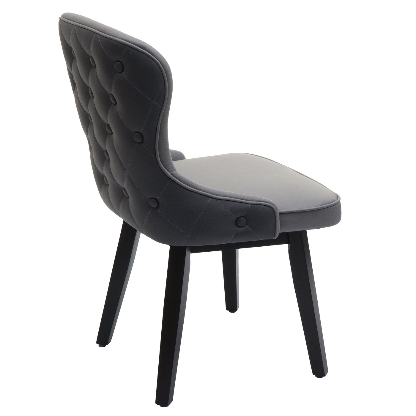 Cosmo Casa - Set van 6 Eetkamerstoelen - Gestoffeerde Keukenstoel - Fauteuil - Stoftextiel - Massief Hout - Donkergrijs - Lichtgrijs