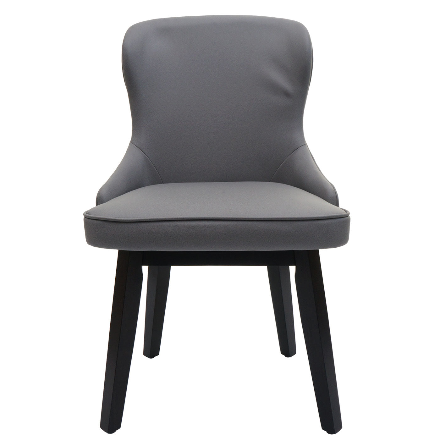 Cosmo Casa - Set van 6 Eetkamerstoelen - Gestoffeerde Keukenstoel - Fauteuil - Stoftextiel - Massief Hout - Donkergrijs - Lichtgrijs