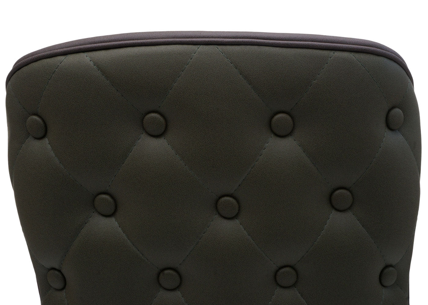 Cosmo Casa - Set van 6 Eetkamerstoelen - Gestoffeerde Stoelen - Keukenstoelen - Fauteuilstoelen - Stoftextiel - Massief Hout - Donkergroen-Grijs