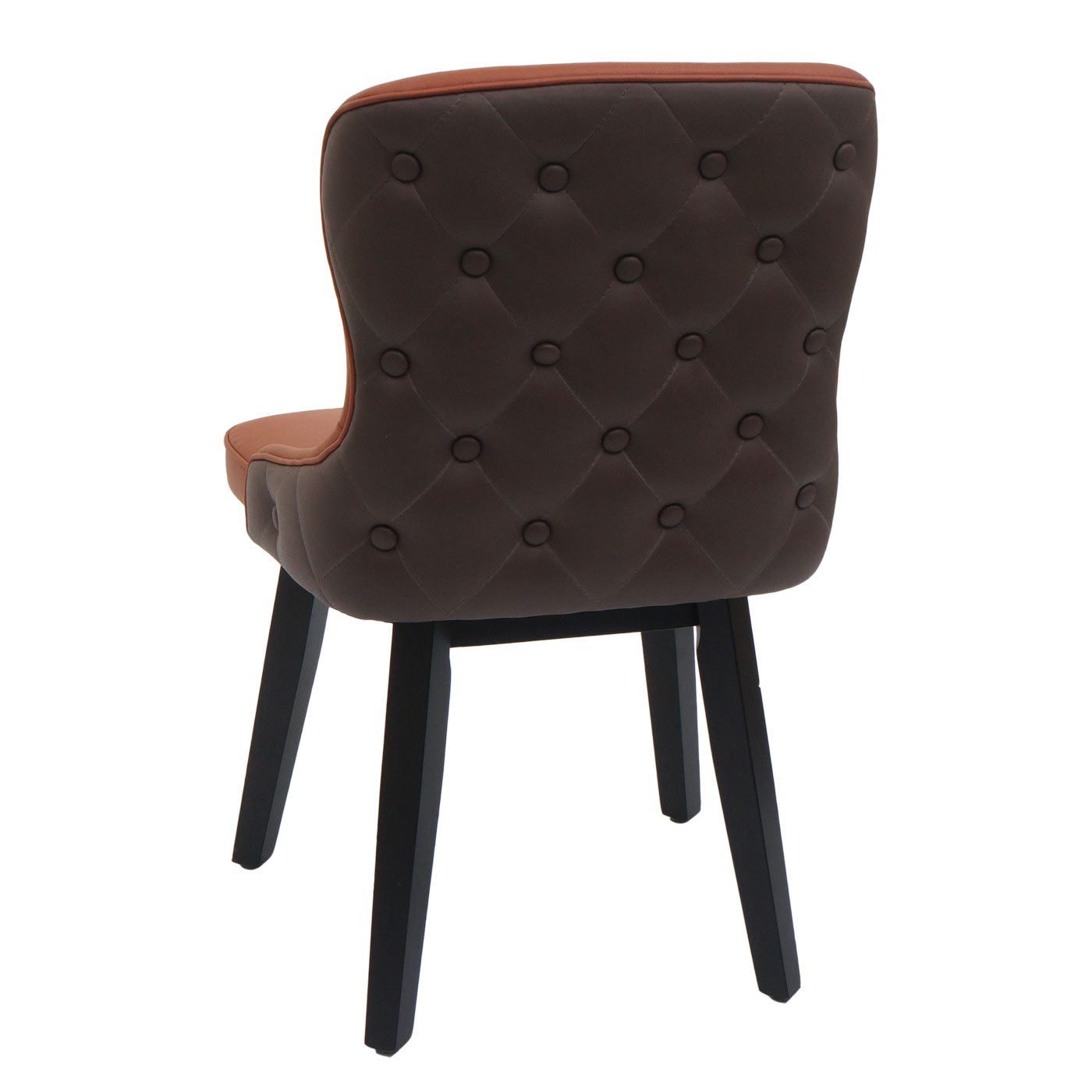 Cosmo Casa - Set van 6 Eetkamerstoelen - Gestoffeerde Stoelen - Keukenstoelen - Fauteuilstoelen - Stoftextiel - Massief Hout - Terracotta Bruin