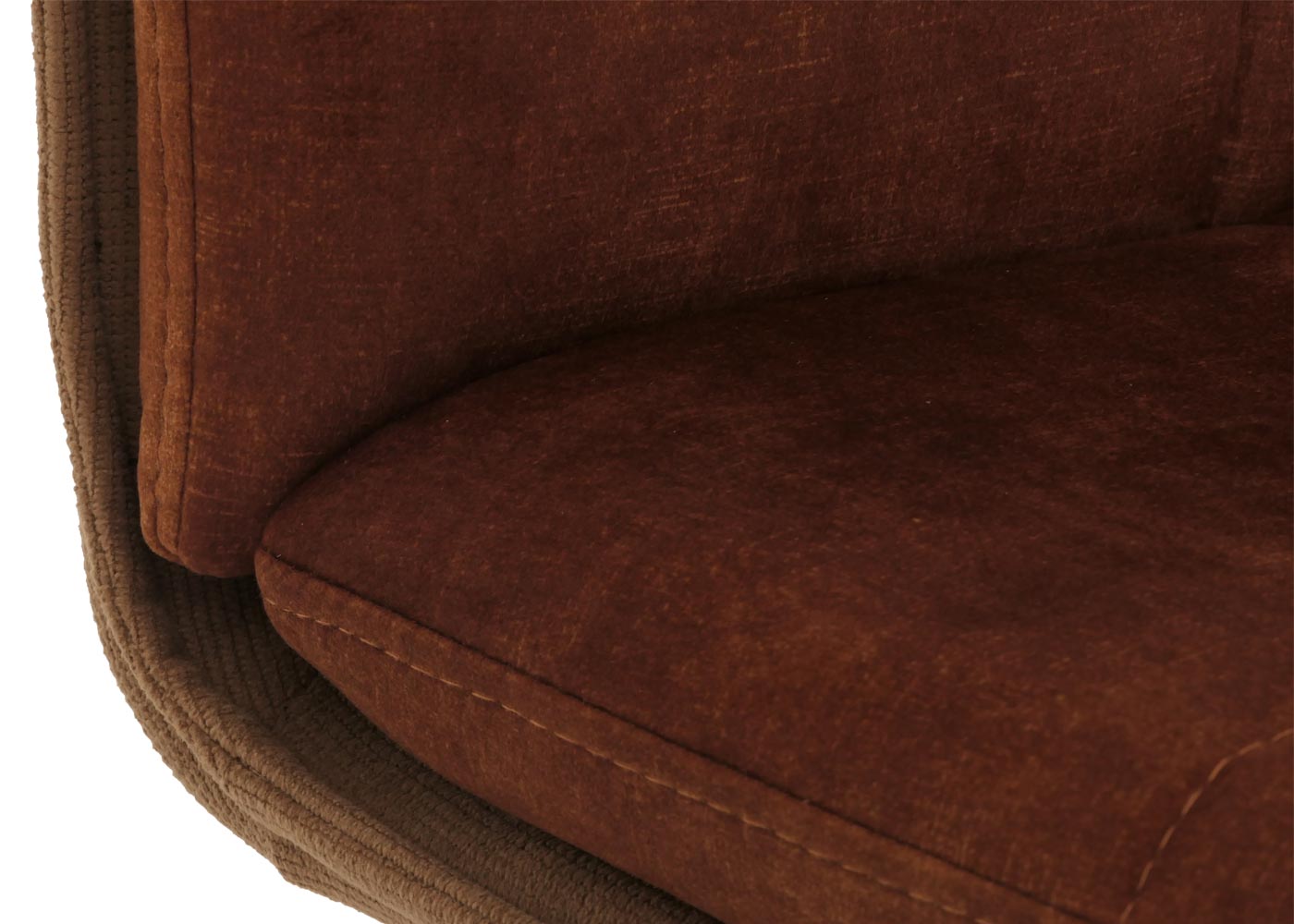 Cosmo Casa - Set van 6 Eetkamerstoelen - Keukenstoel - Fauteuil - Draaibaar Automatische Positie - Metaal - Stof - Bruin