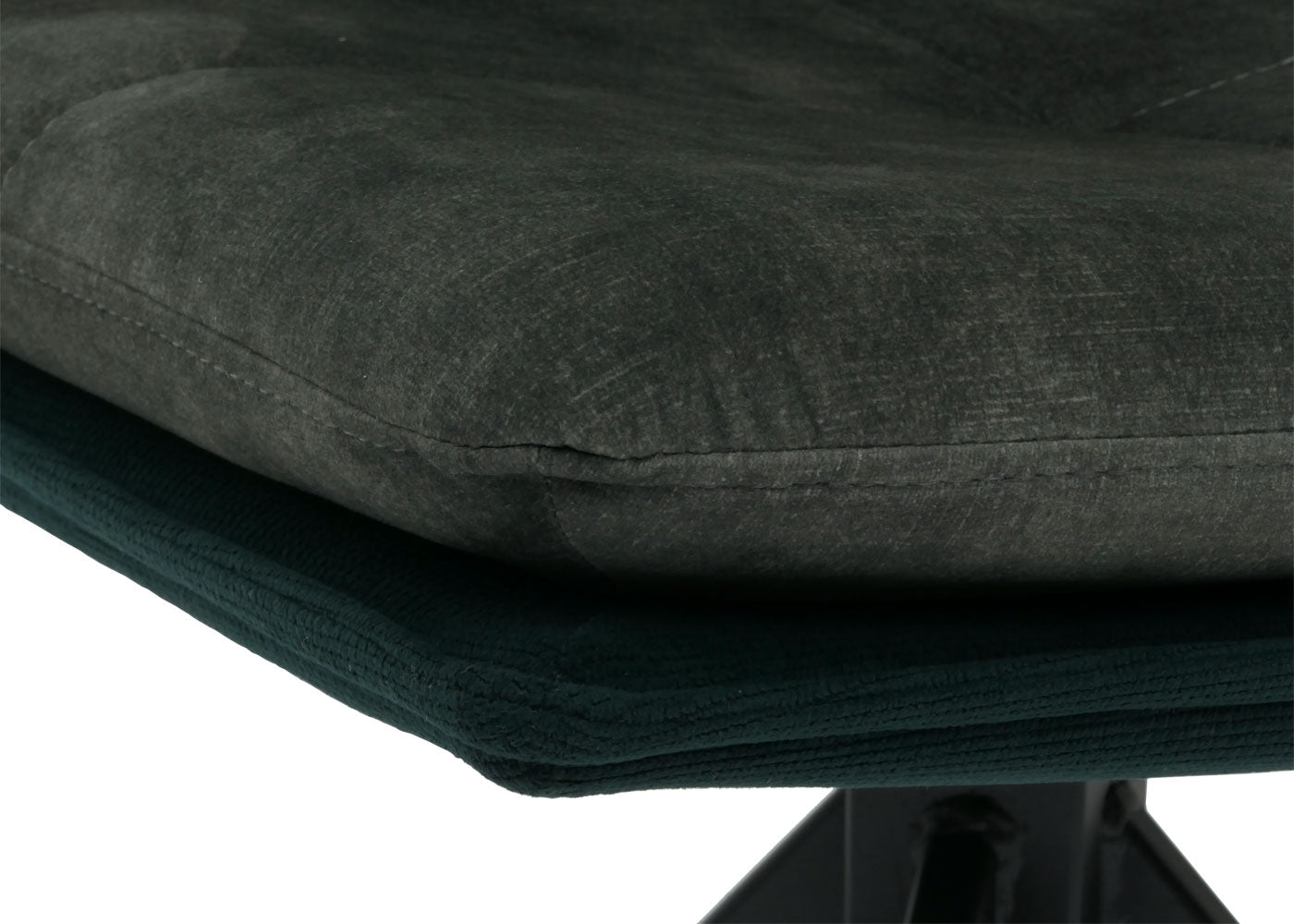 Cosmo Casa - Set van 6 Eetkamerstoelen - Keukenstoelen - Fauteuil - Draaibaar - Automatische Positie - Metaal Textiel - Groen