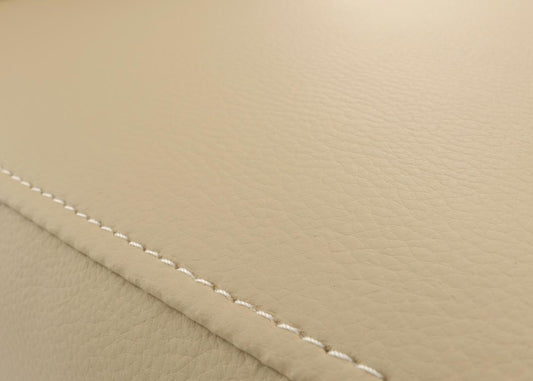 Cosmo Casa - Set van 6 Eetkamerstoelen - Massief Hout - Kunstleer - Crème - Zwarte Poten