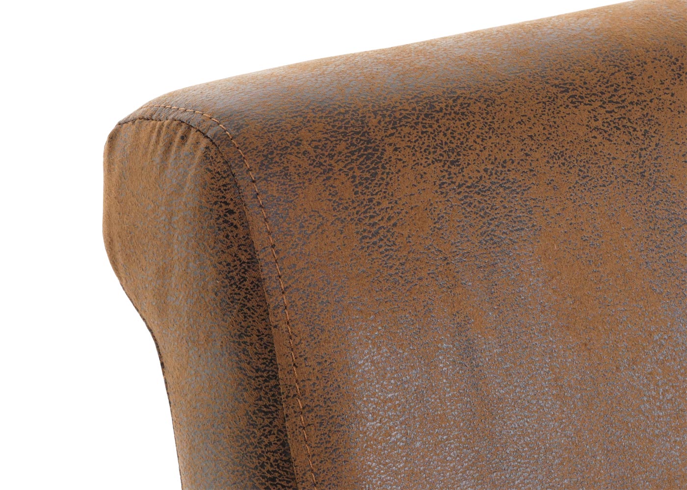 Cosmo Casa - Set van 6 Eetkamerstoelen - Keukenstoel - Fauteuil - Massief Hout - Stoftextiel Suède Look - Zwarte Poten