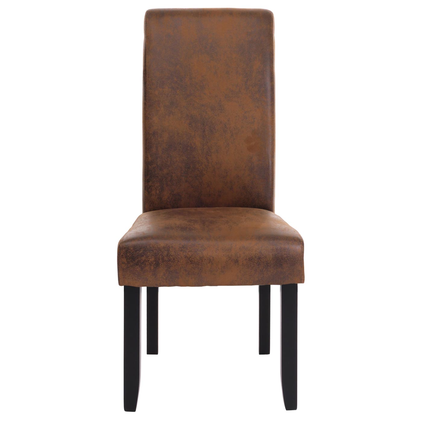 Cosmo Casa - Set van 6 Eetkamerstoelen - Keukenstoel - Fauteuil - Massief Hout - Stoftextiel Suède Look - Zwarte Poten