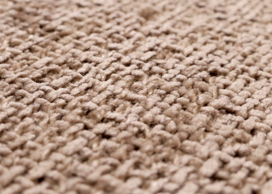 Cosmo Casa - Set van 6 Eetkamerstoelen - Geborsteld Roestvrij Staal - Textiel Chenille - Bruin