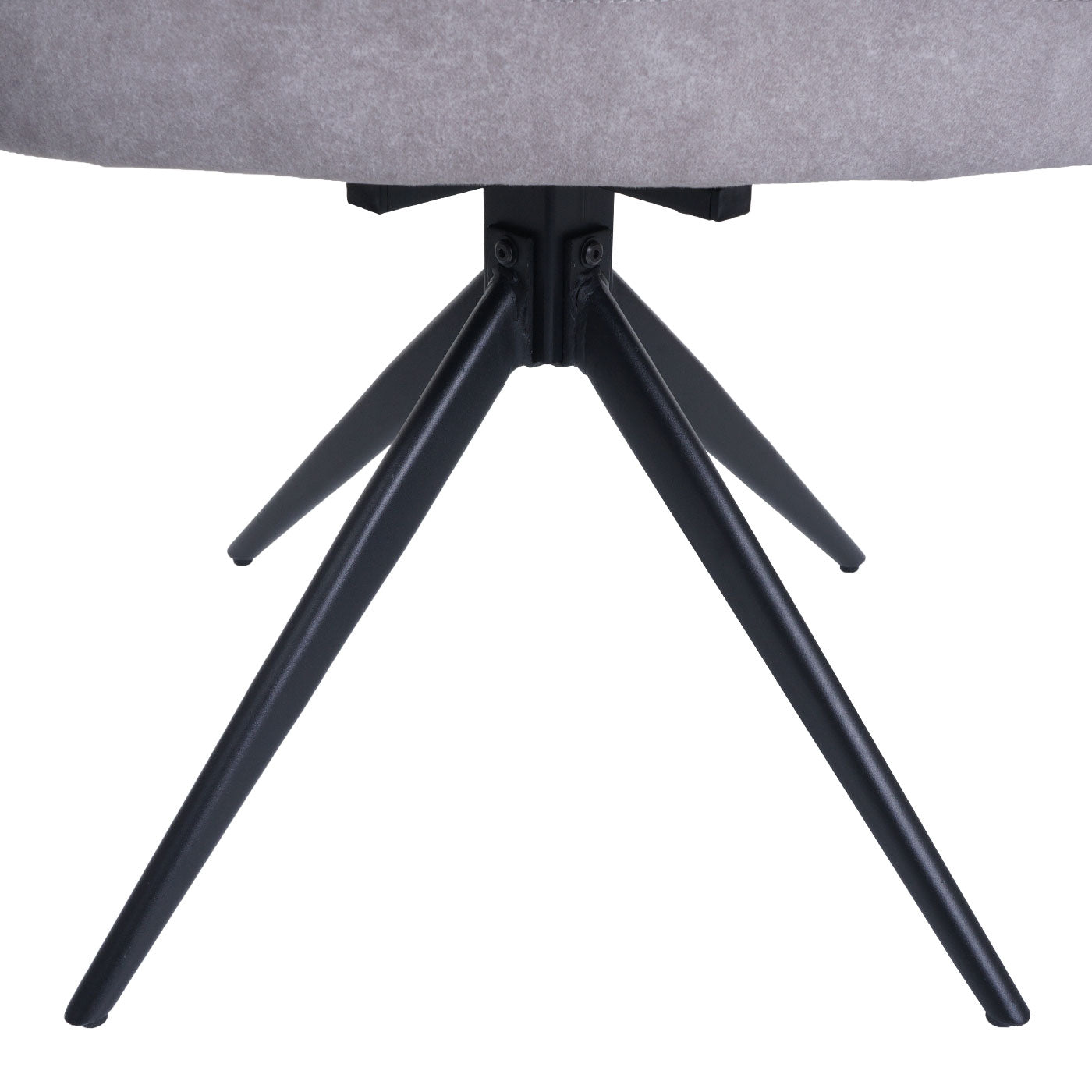 Cosmo Casa - Set van 6 Eetkamerstoelen - Gestoffeerde Keukenstoelen - Draaibaar met Auto-Return - Textiel - Lichtgrijs