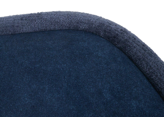 Cosmo Casa - Set van 6 Eetkamerstoelen - Gestoffeerde Draaibare Keukenstoelen - Textiel - Blauw