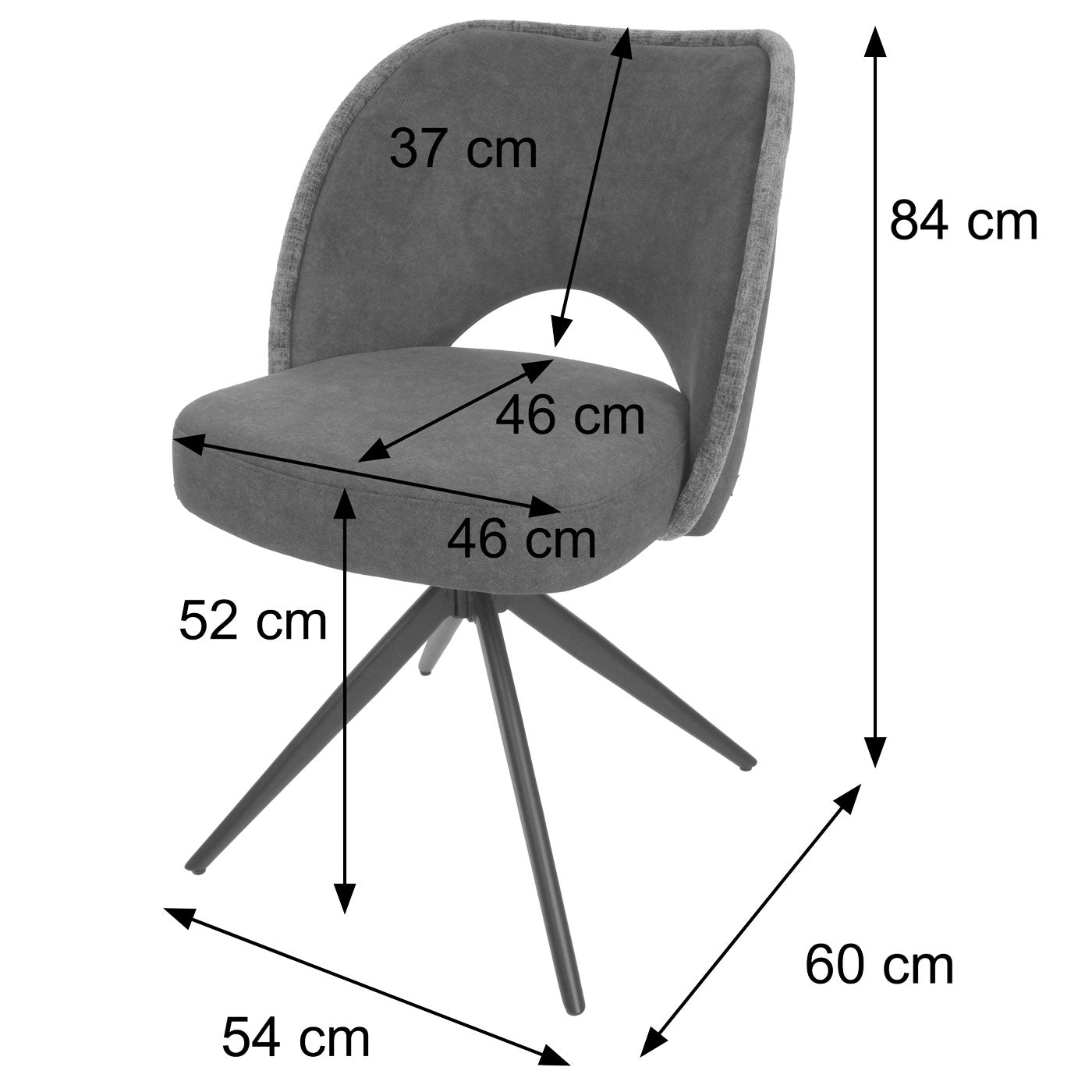 Cosmo Casa - Set van 6 Eetkamerstoelen - Gestoffeerde Draaibare Keukenstoelen - Textiel - Roze