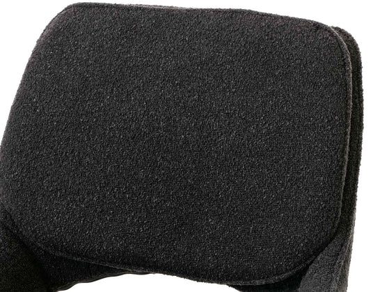 Cosmo Casa - Set van 6 Eetkamerstoelen - Keukenstoel - Draaibaar Auto-Return - Boucle Stof - Donkergrijs