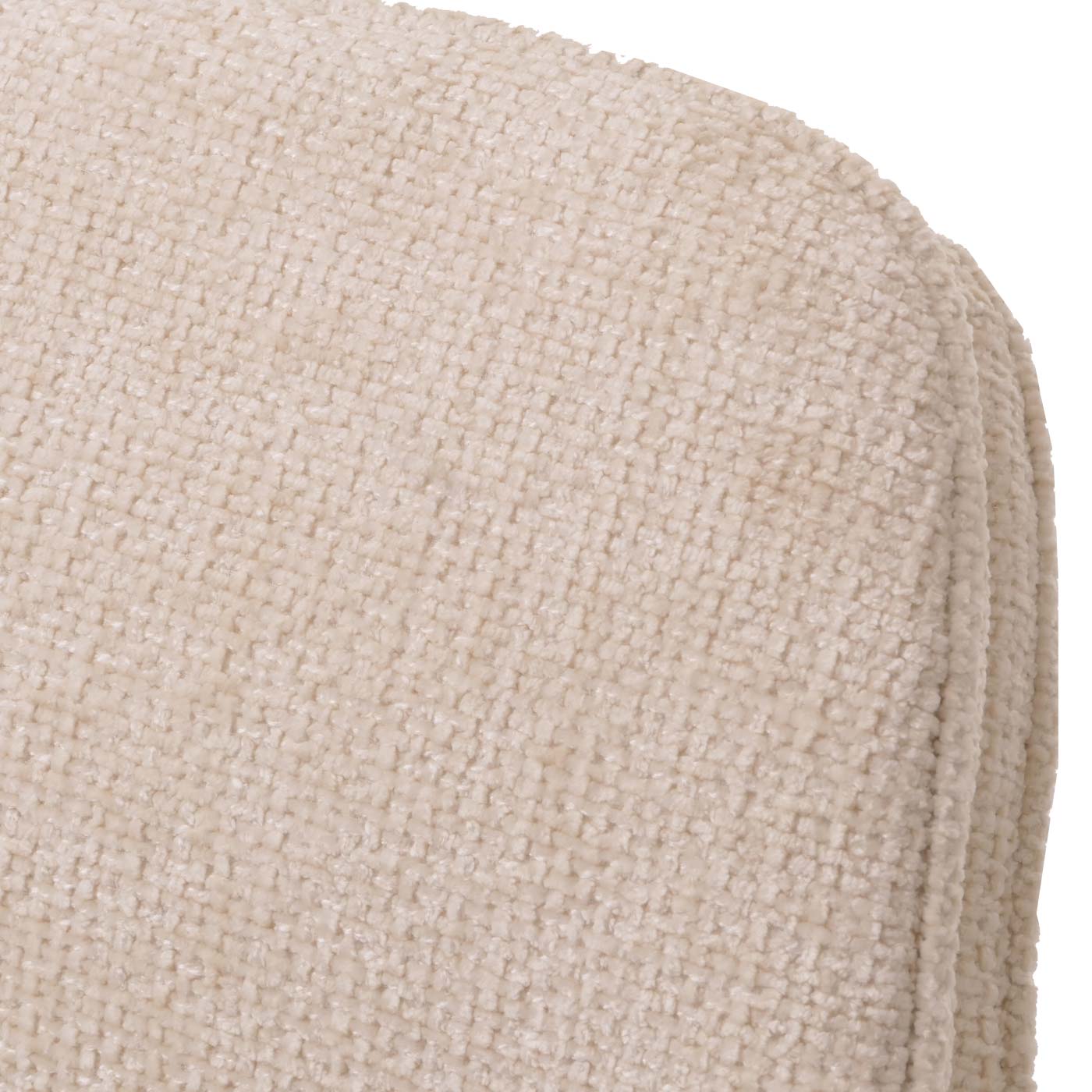 Cosmo Casa - Set van 6 Eetkamerstoelen - Keukenstoel - Draaibaar Auto-Return - Chenille Stof - Crème-Beige