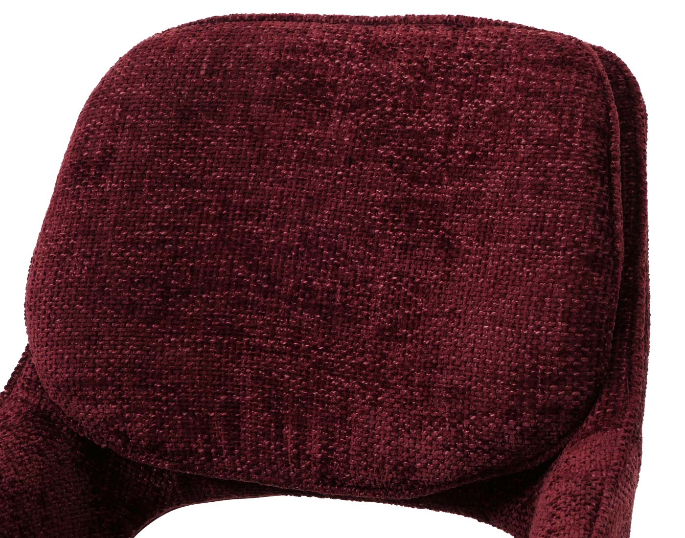 Cosmo Casa - Set van 6 Eetkamerstoelen - Keukenstoel - Draaibaar Auto-Return - Chenille Stof - Bordeaux