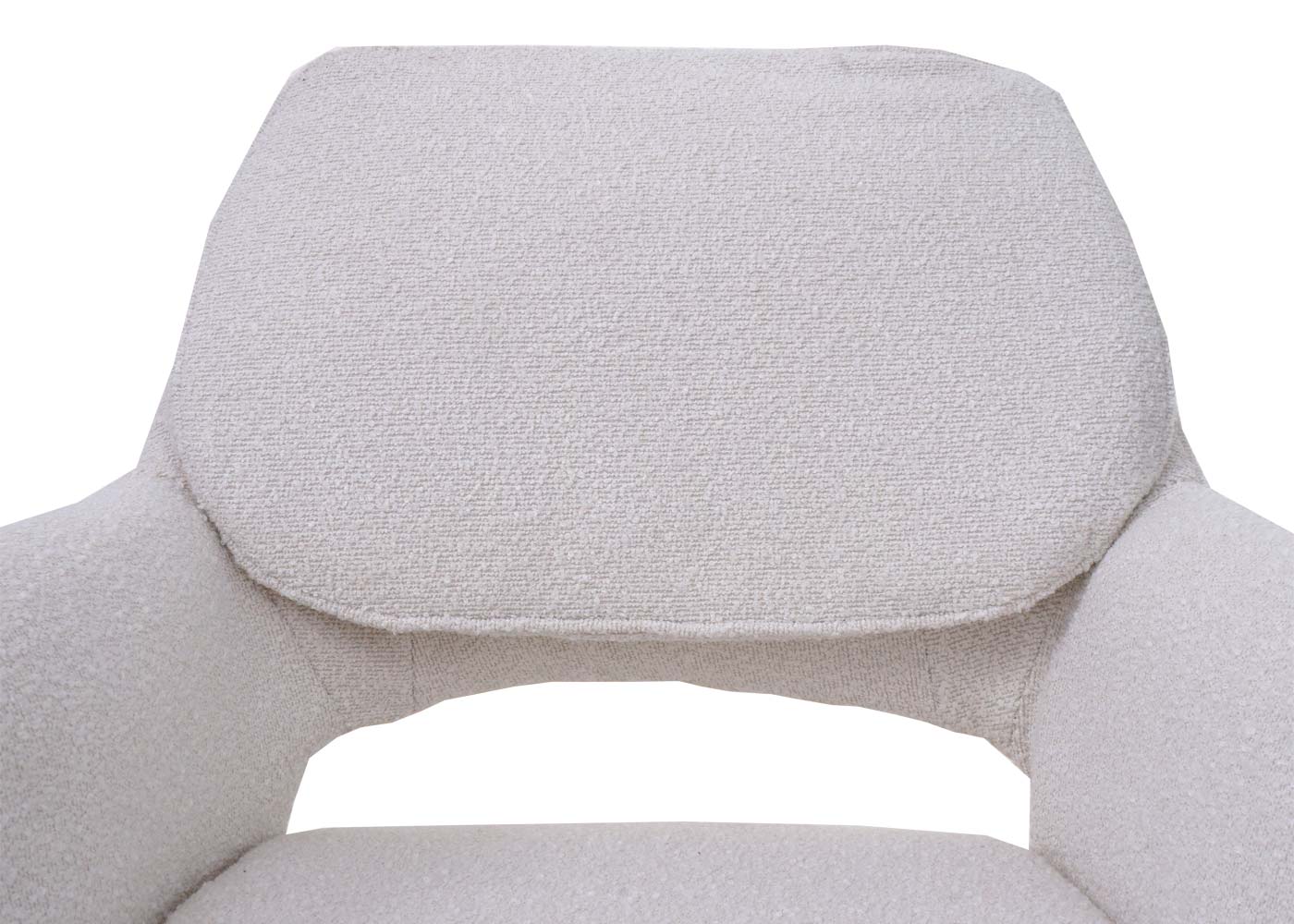 Cosmo Casa - Set van 6 Eetkamerstoelen - Keukenstoel - Draaibaar met Auto-Return - Boucle Stof - Crème