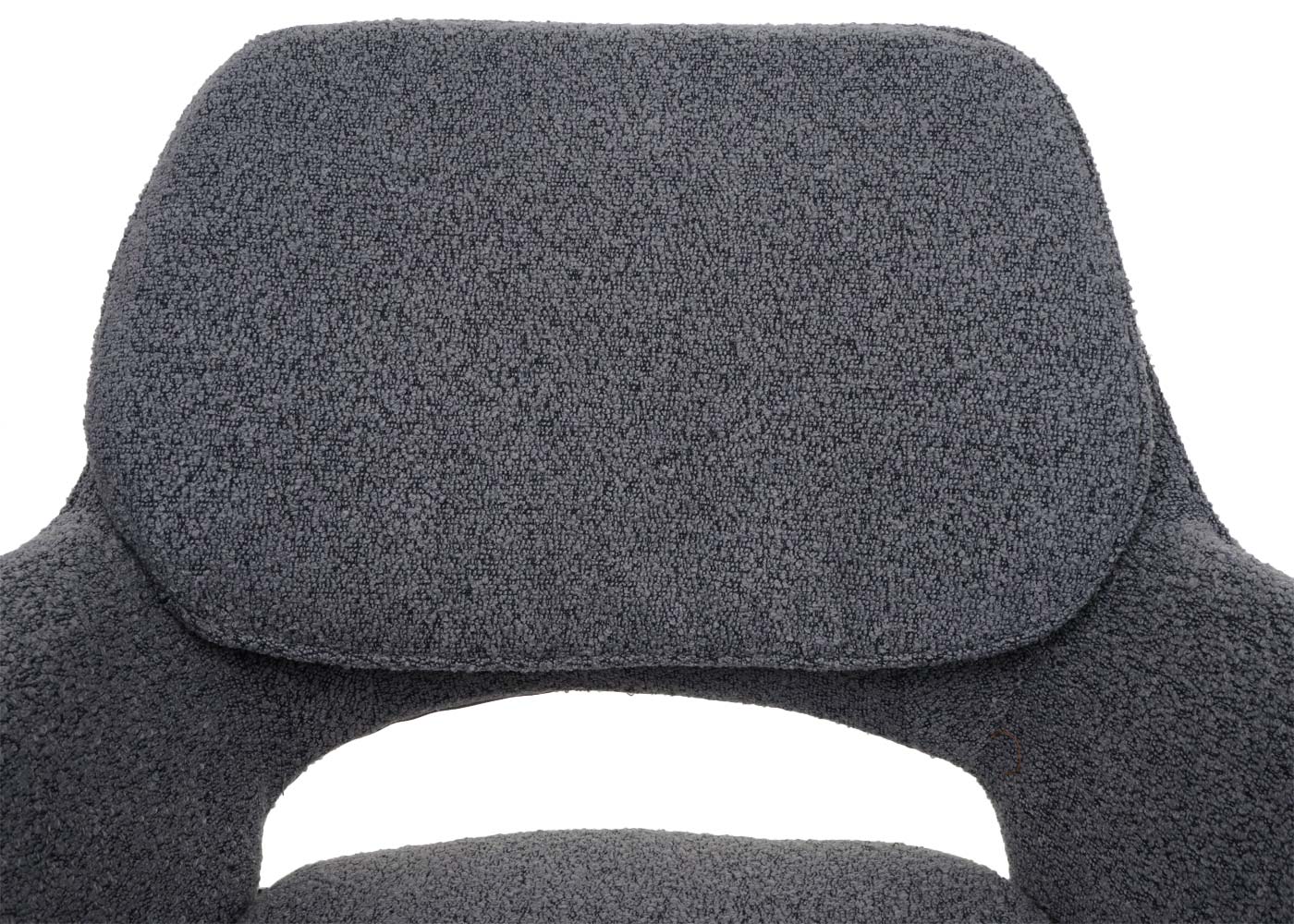 Cosmo Casa - Set van 6 Eetkamerstoelen - Keukenstoel - Draaibaar met Auto-Return - Boucle Stof - Grijs