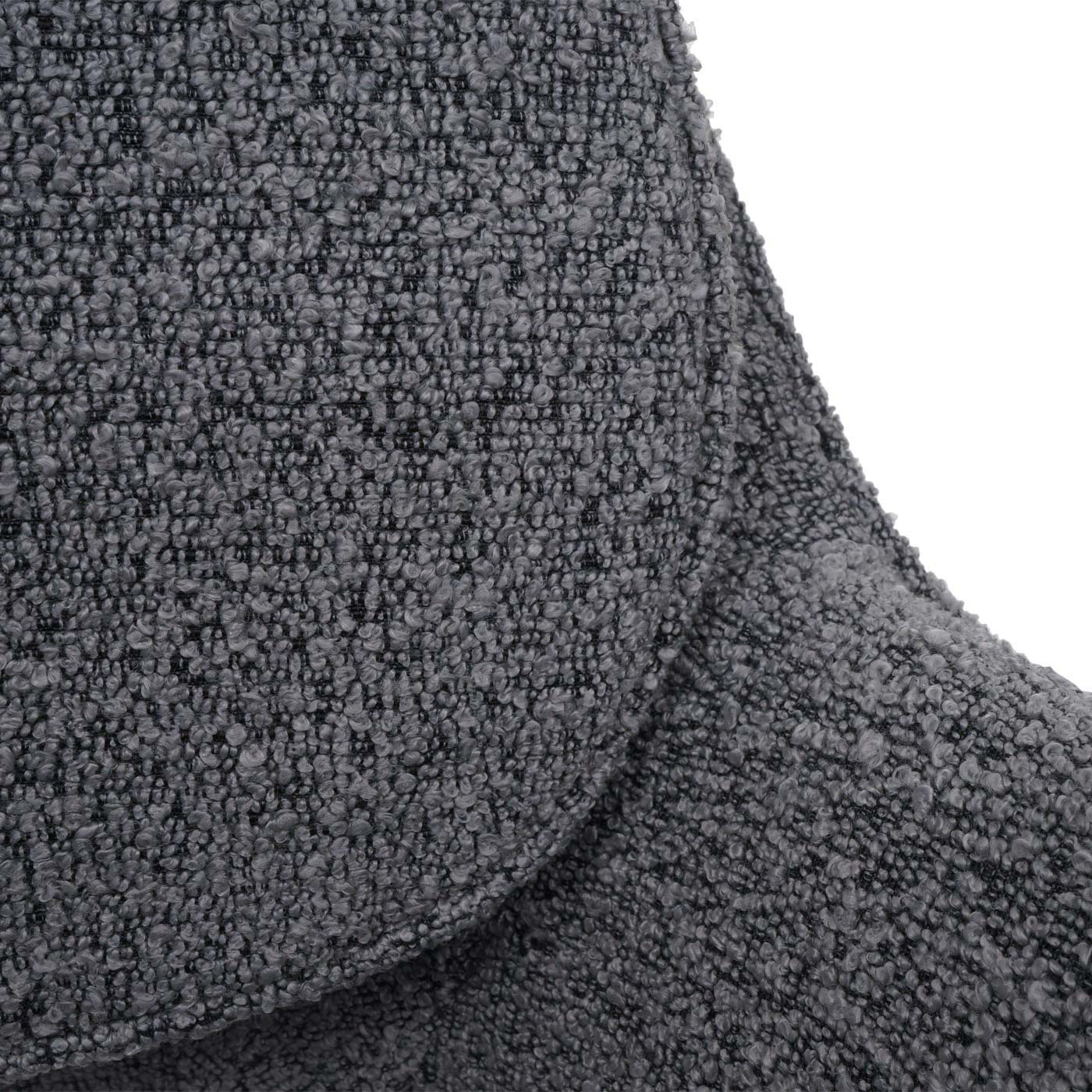 Cosmo Casa - Set van 6 Eetkamerstoelen - Keukenstoel - Draaibaar met Auto-Return - Boucle Stof - Grijs