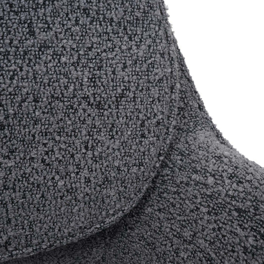 Cosmo Casa - Set van 6 Eetkamerstoelen - Keukenstoel - Draaibaar met Auto-Return - Boucle Stof - Grijs