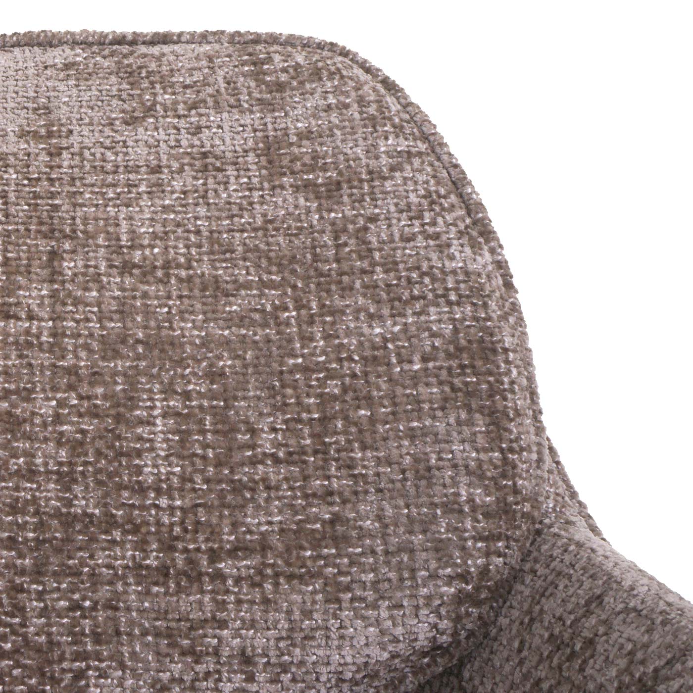 Cosmo Casa - Set van 6 Eetkamerstoelen - Keukenstoel - Draaibaar met Auto-Return - Chenille Stof - Bruin