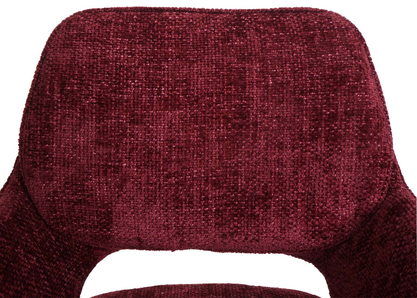 Cosmo Casa - Set van 6 Eetkamerstoelen - Keukenstoel - Draaibaar met Auto-Return - Chenille Stof - Bordeaux