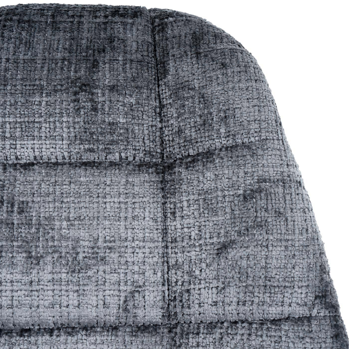 Cosmo Casa - Set van 6 Eetkamerstoelen - Keukenstoelen - Draaistoelen - Staal - Stoftextiel Chenille - 465gm - FSC - Donkergrijs