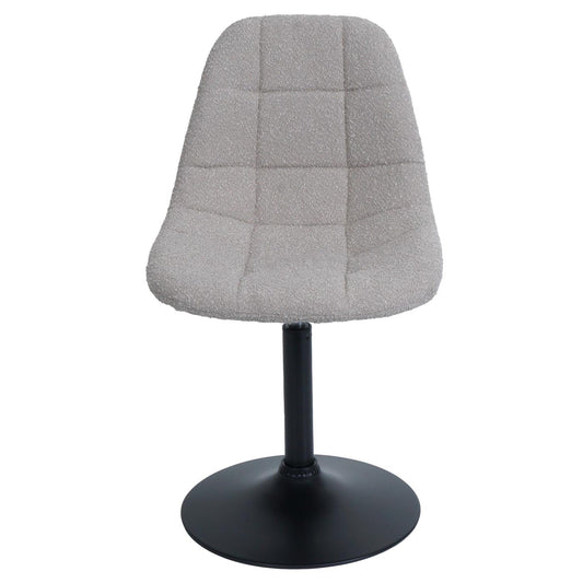 Cosmo Casa - Set van 6 Eetkamerstoelen - Keukenstoelen - Draaistoelen - Staal - Stoftextiel Bouclé - 450gm - FSC - Taupe