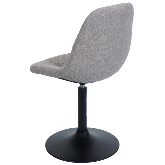 Cosmo Casa - Set van 6 Eetkamerstoelen - Keukenstoelen - Draaistoelen - Staal - Stoftextiel Bouclé - 450gm - FSC - Taupe