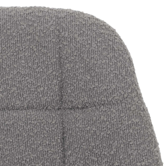 Cosmo Casa - Set van 6 Eetkamerstoelen - Keukenstoelen - Draaistoelen - Staal - Stoftextiel Bouclé - 450gm - FSC - Grijs