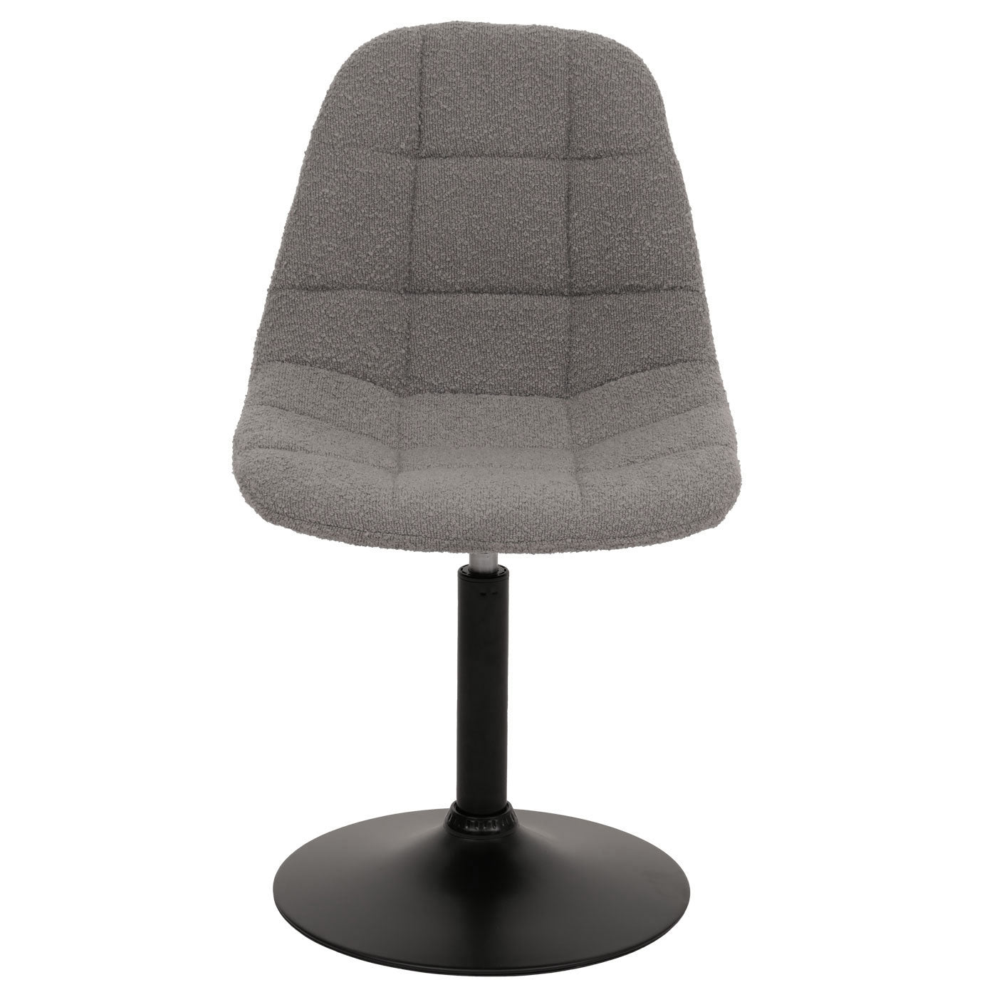 Cosmo Casa - Set van 6 Eetkamerstoelen - Keukenstoelen - Draaistoelen - Staal - Stoftextiel Bouclé - 450gm - FSC - Grijs