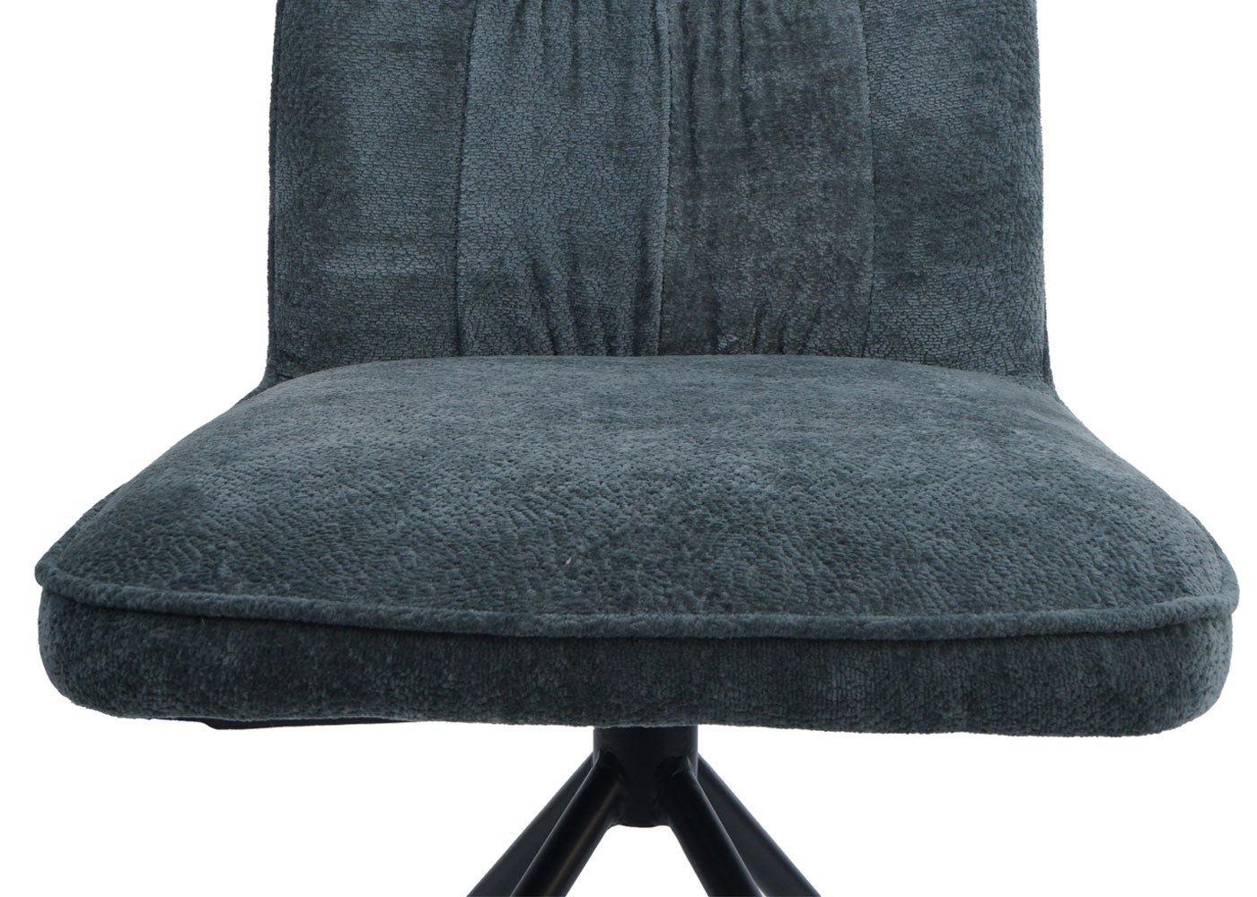 Cosmo Casa - Set van 6 Eetkamerstoelen - Draaibare Keukenstoel met Auto-Return - Chenille Textiel - Blauwgroen