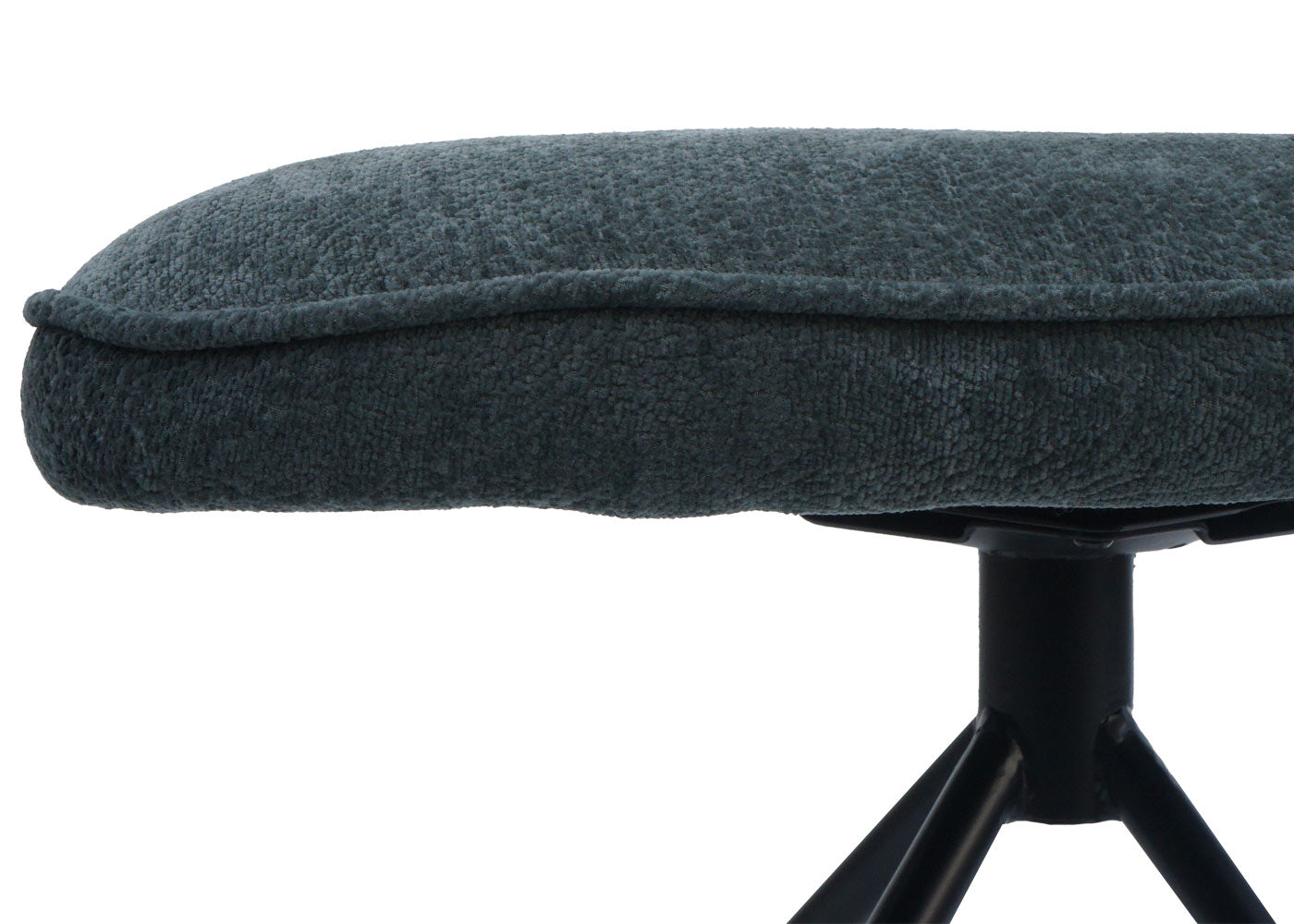 Cosmo Casa - Set van 6 Eetkamerstoelen - Draaibare Keukenstoel met Auto-Return - Chenille Textiel - Blauwgroen