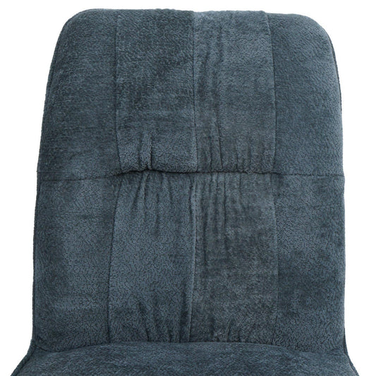 Cosmo Casa - Set van 6 Eetkamerstoelen - Draaibare Keukenstoel met Auto-Return - Chenille Textiel - Blauwgroen