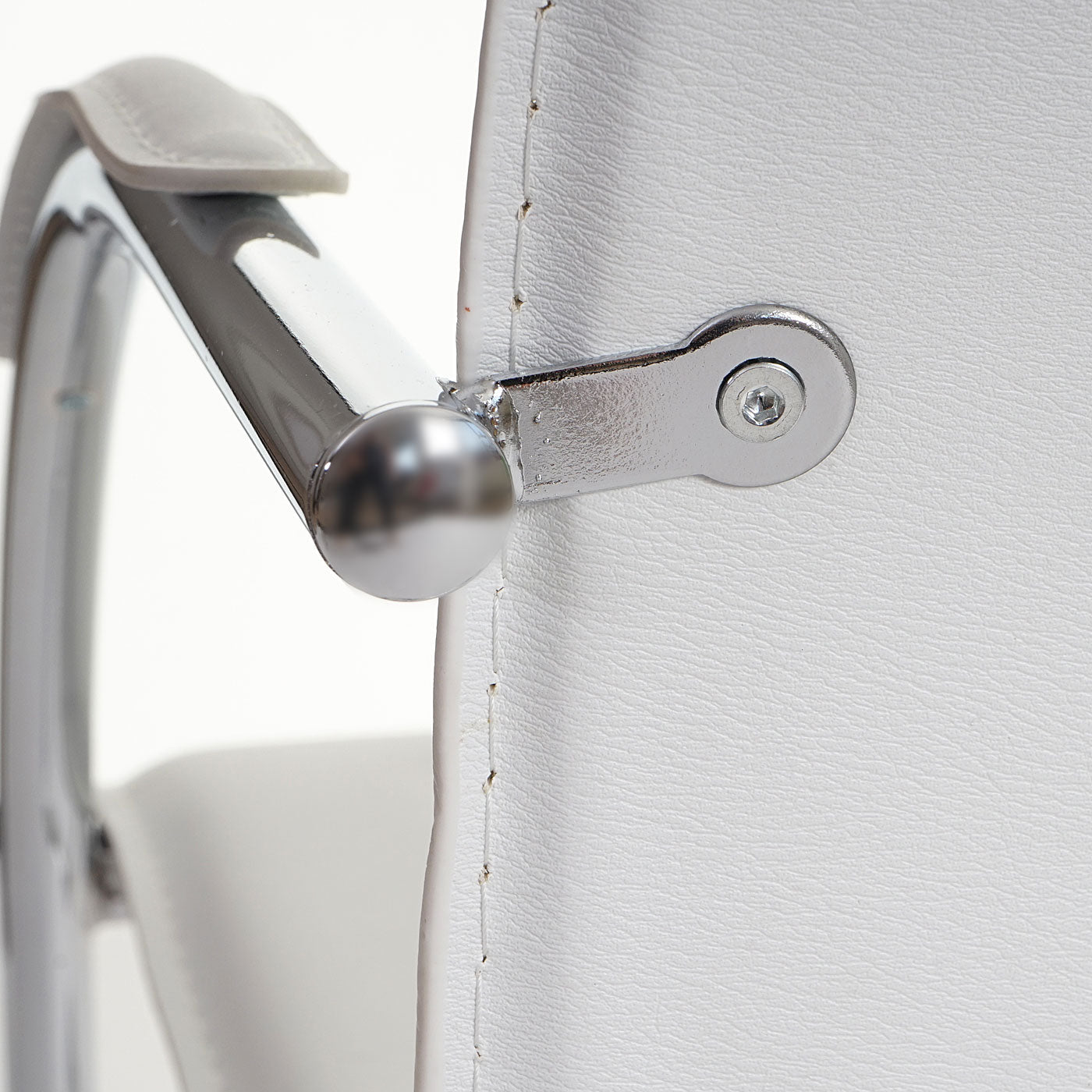 Cosmo Casa - Eetkamerstoelen set van 6 - Cantileverstijl - Staal - Wit