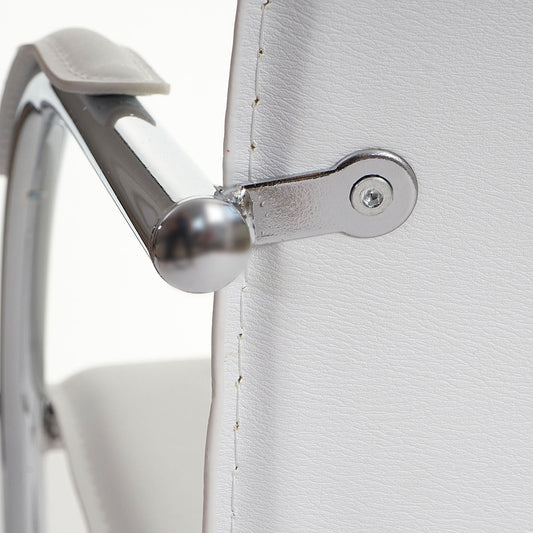 Cosmo Casa - Eetkamerstoelen set van 6 - Cantileverstijl - Staal - Wit