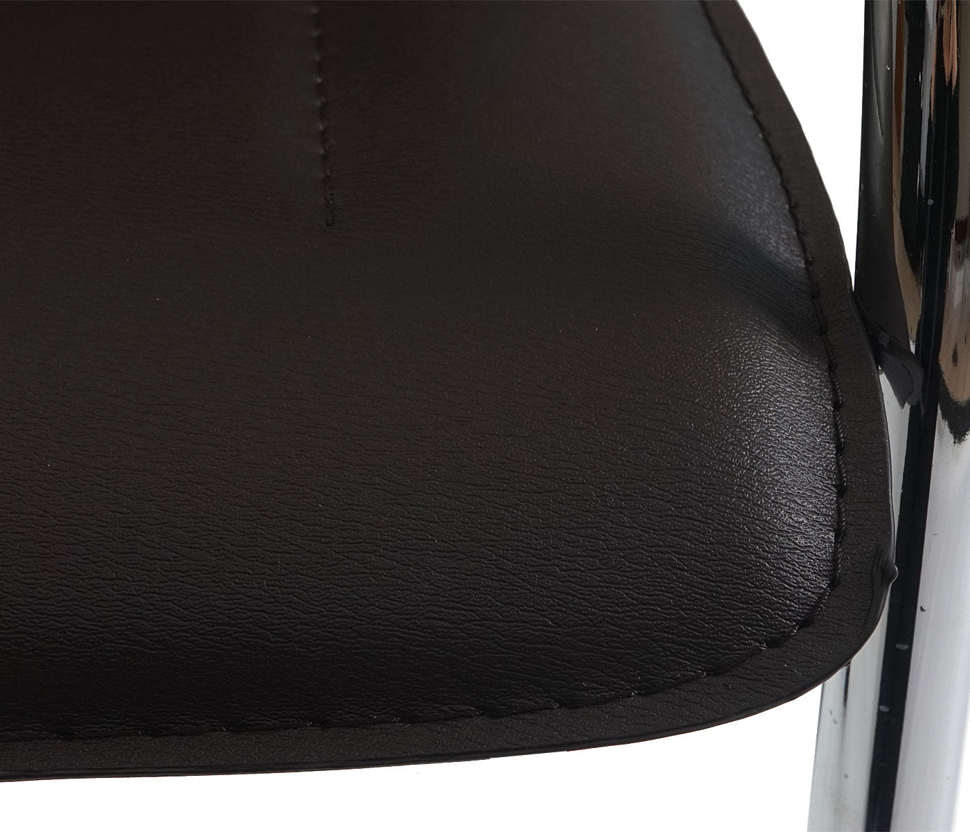 Cosmo Casa - Eetkamerstoelen set van 6 - Cantileverstijl - Staal - Bruin