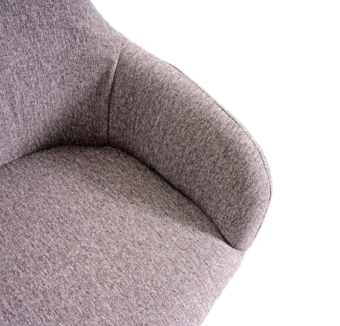 Cosmo Casa - Set van 6 Keukenstoelen - Retro - Textiel - Grijs & Zwart