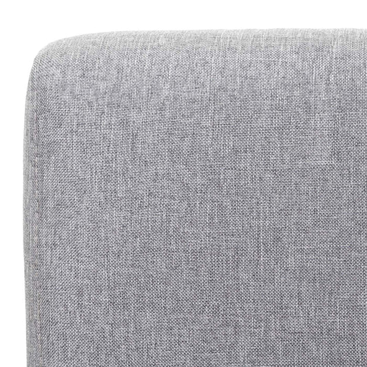 Cosmo Casa - Set van 6 Eetkamerstoelen - Lounge - Textiel - Grijs