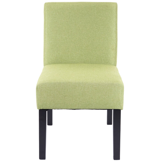 Cosmo Casa - Set van 6 Eetkamerstoelen - Lounge - Textiel - Groen
