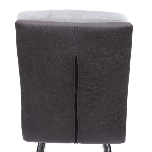 Cosmo Casa - Set van 2 Eetkamerstoelen - Gestoffeerd - Kunstleer - Grijs