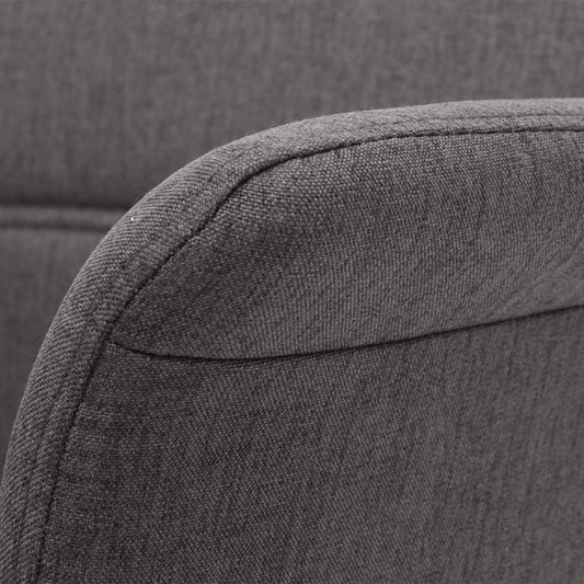 Cosmo Casa - Set van 6 Eetkamerstoelen - Armleuningen - Stof & Textiel - Grijsbruin