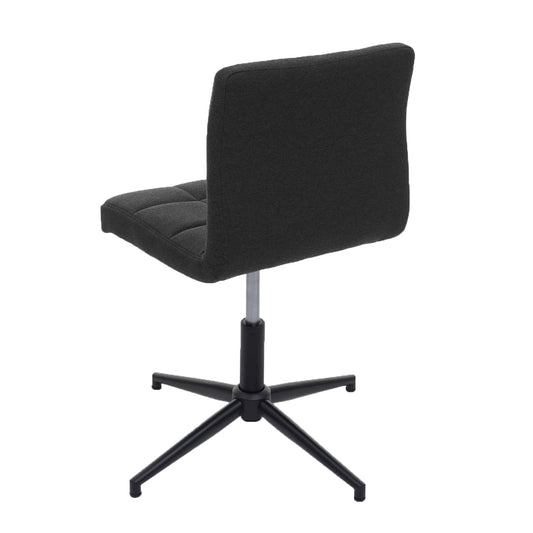 Cosmo Casa - Eetkamerstoelen set van 6 - In hoogte verstelbaar - Stof/textiel - Donkergrijs