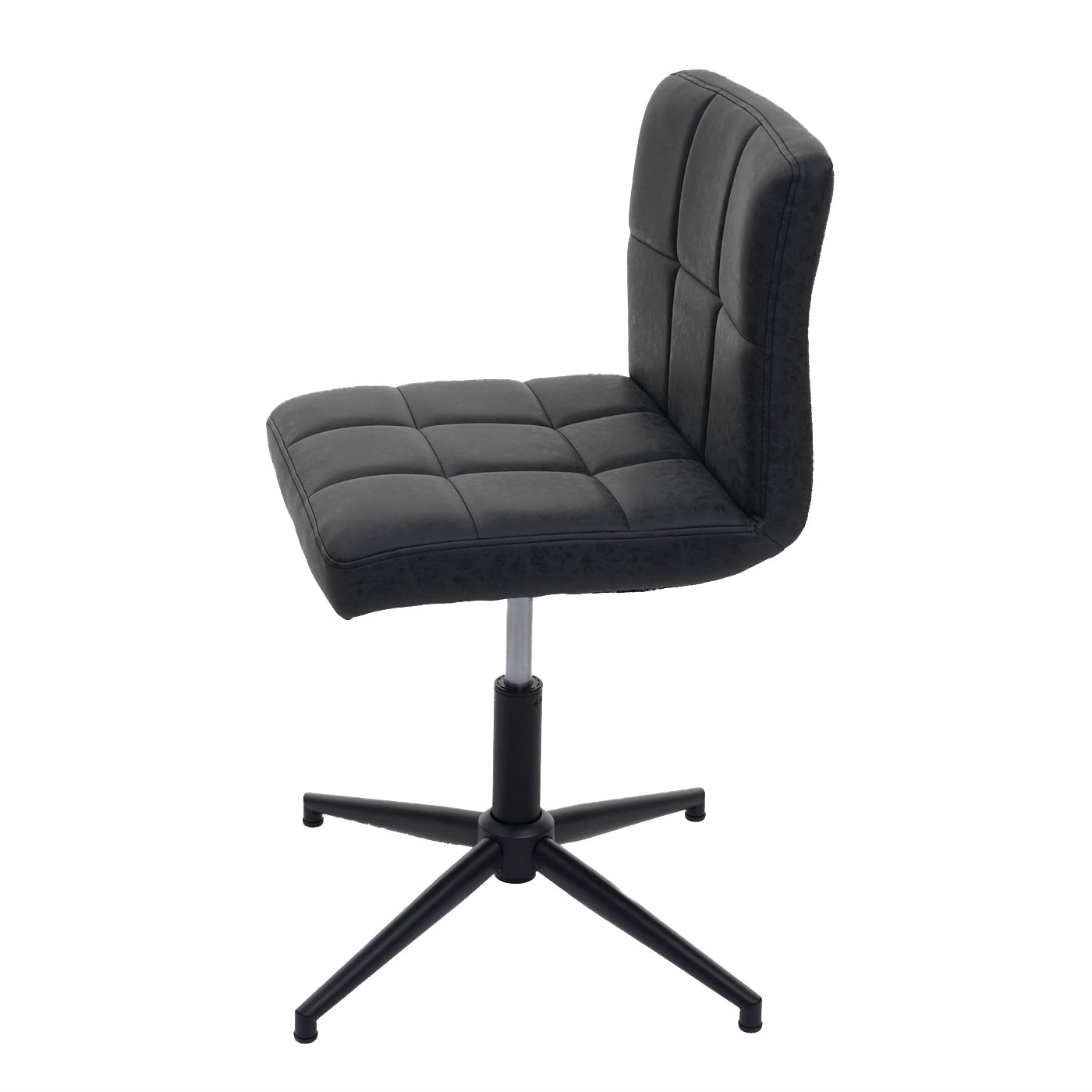 Cosmo Casa - Eetkamerstoelen set van 6 - In hoogte verstelbaar - Imitatieleer - Donkergrijs