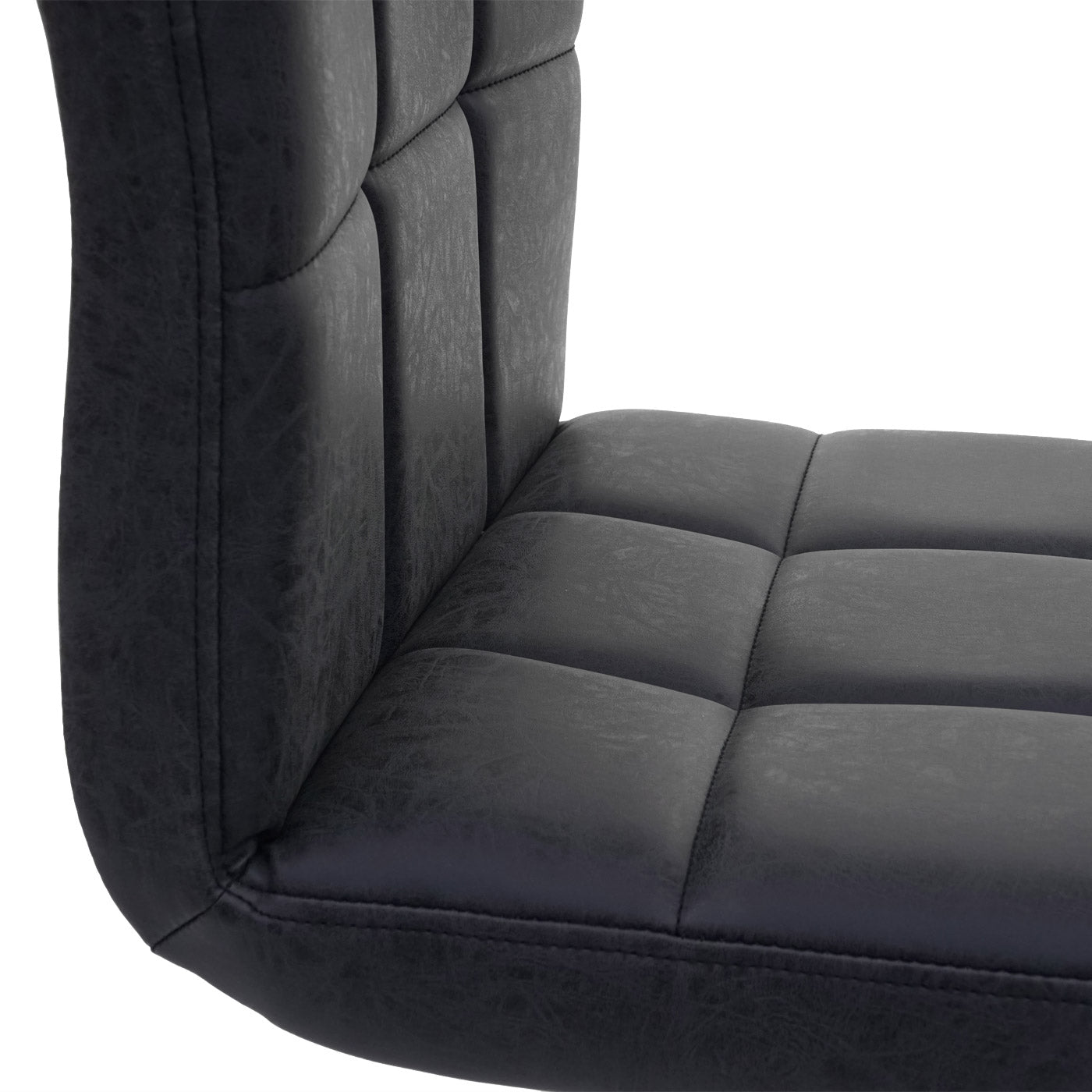 Cosmo Casa - Eetkamerstoelen set van 6 - In hoogte verstelbaar - Imitatieleer - Donkergrijs