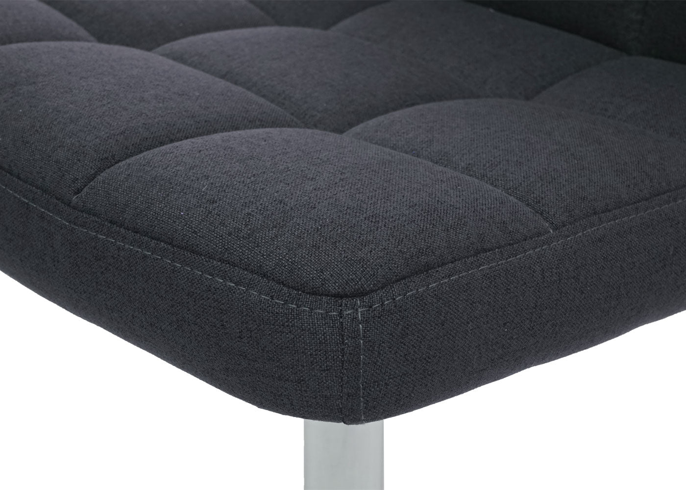 Cosmo Casa - Set van 6 Eetkamerstoelen Kavala - Draaibaar - Stof textiel - Donkergrijs