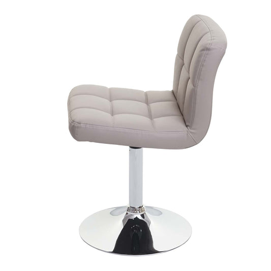 Cosmo Casa - Set van 6 Eetkamerstoelen Kavala - Draaibaar - Kunstleer - Taupe-grijs