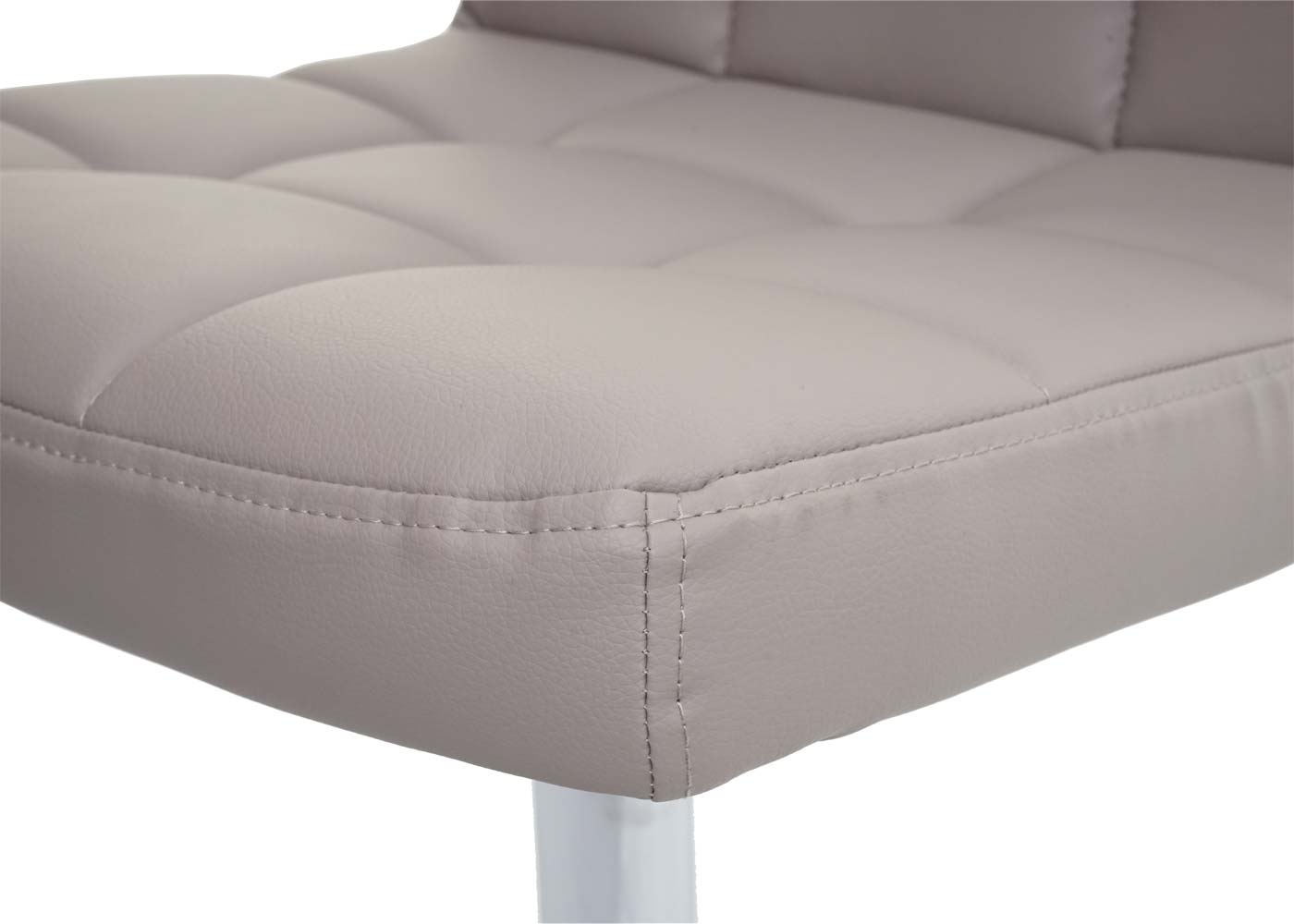 Cosmo Casa - Set van 6 Eetkamerstoelen Kavala - Draaibaar - Kunstleer - Taupe-grijs