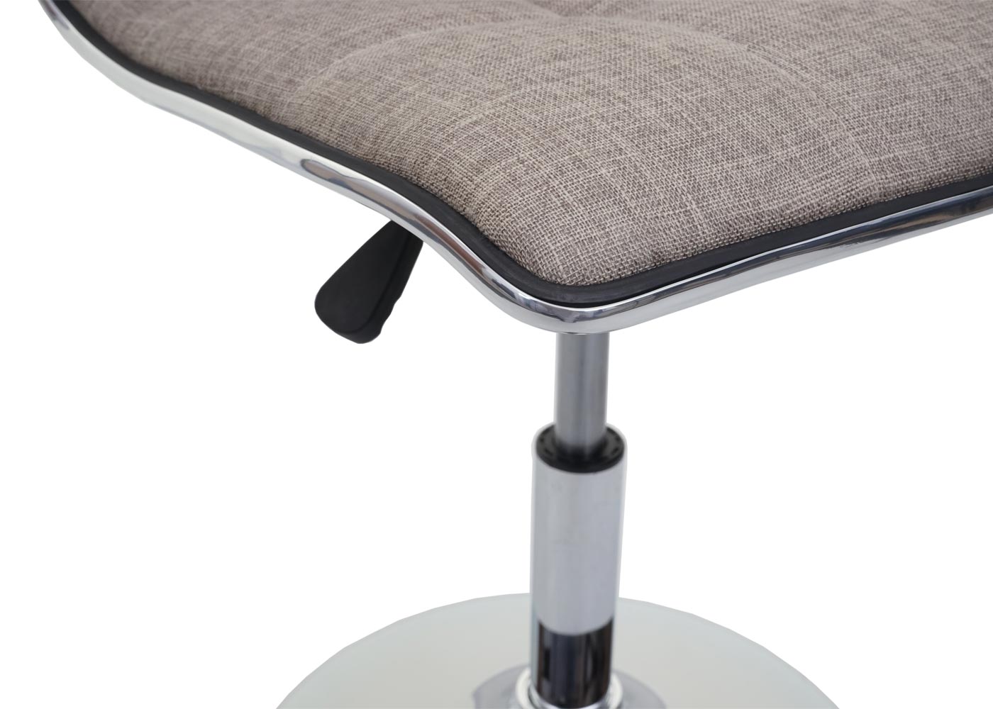 Cosmo Casa - Set van 6 Eetkamerstoelen - Draaibare Keukenstoelen - Stof - Crèmegrijs