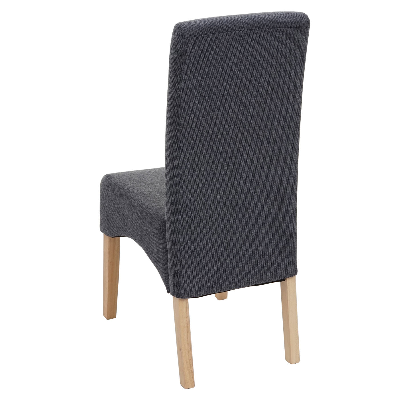 Cosmo Casa - Set van 6 Eetkamerstoelen - Keukenstoelen Latina - Stof - Donkergrijs - Lichte Poten