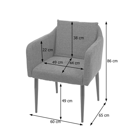 Cosmo Casa - Set van 6 Eetkamerstoelen - Keukenstoel Fauteuil - Imitatieleer - Zwart